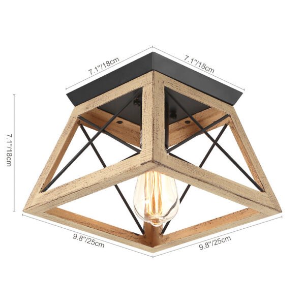 Farmhouse Square Flush Mount Ceiling Light - Image 11
