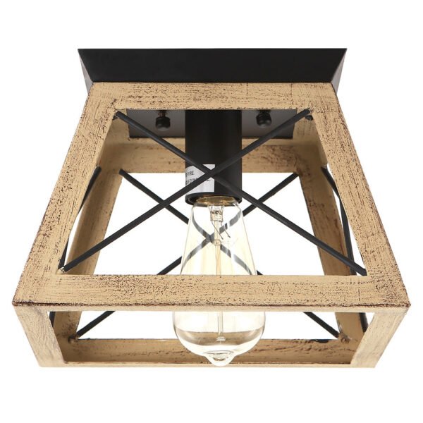 Farmhouse Square Flush Mount Ceiling Light - Image 5