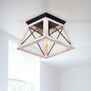 Farmhouse Square Flush Mount Ceiling Light