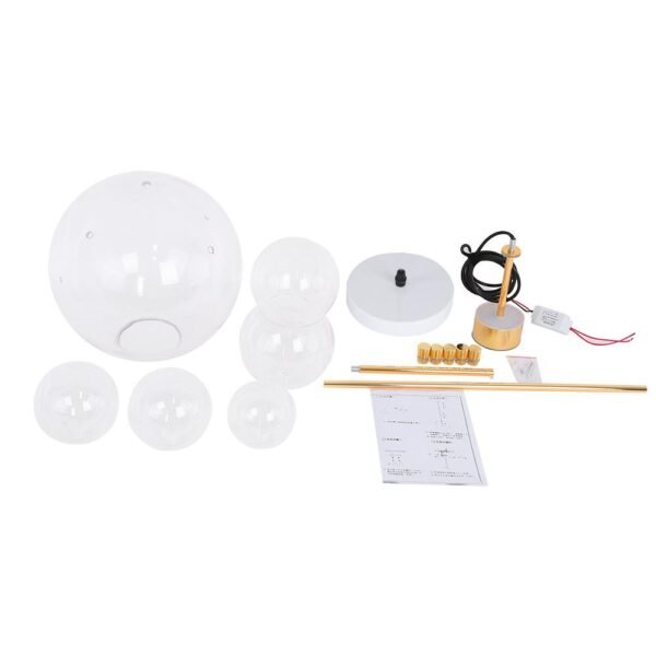 Single Pendant Light With Soap Bubble Glass Dimmable with Remote - Image 12