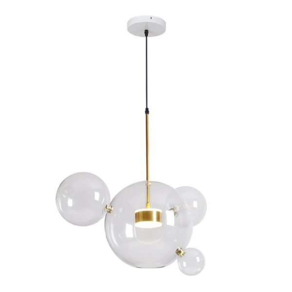 Single Pendant Light With Soap Bubble Glass Dimmable with Remote - Image 4