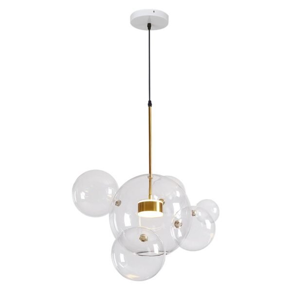 Single Pendant Light With Soap Bubble Glass Dimmable with Remote - Image 5