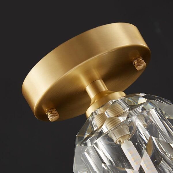 1-Light Crystal Flush Mount Ceiling Light - Image 10