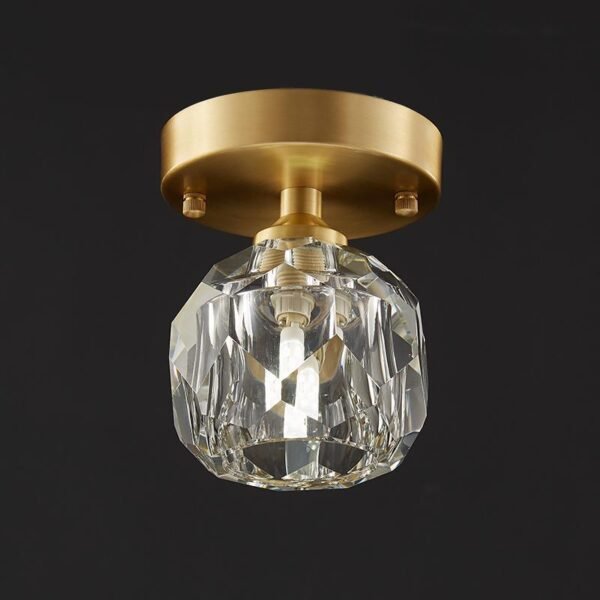 1-Light Crystal Flush Mount Ceiling Light - Image 5