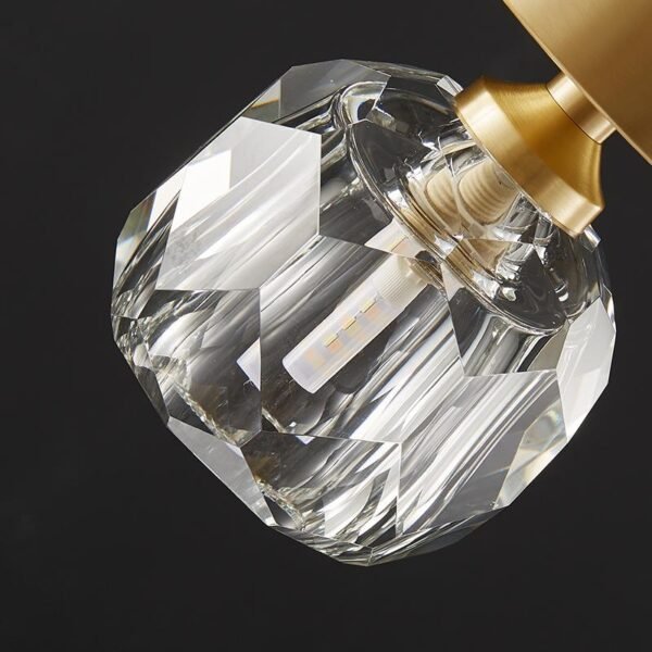 1-Light Crystal Flush Mount Ceiling Light - Image 9