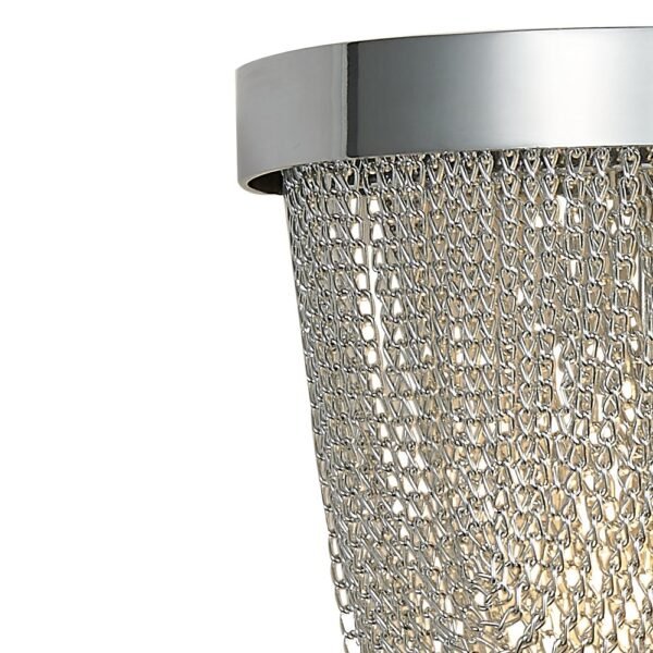 2-Light Silver Tassel Wall Sconce in Chrome - Image 3