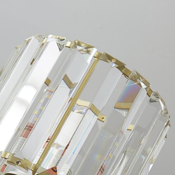3 Light Crystal Pendant Light in Round Canopy - Image 6