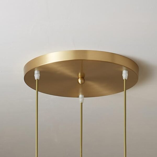 3 Light Crystal Pendant Light in Round Canopy - Image 8