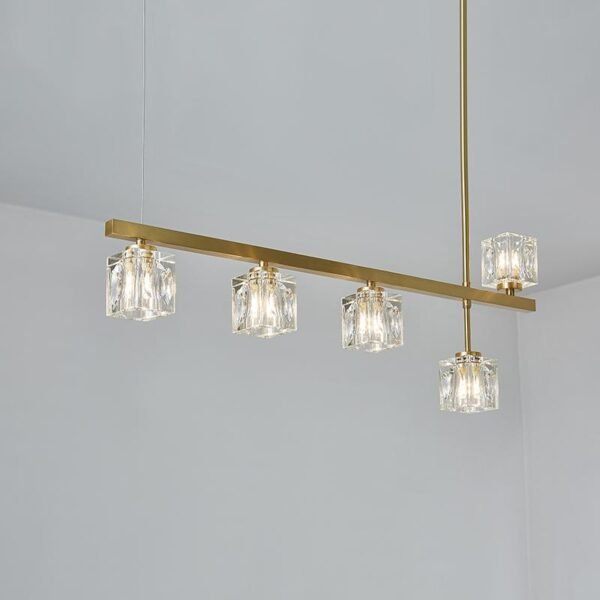 5-Light Crystal Shade Linear Ceiling Light - Image 3
