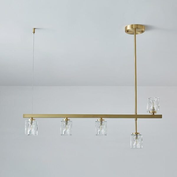 5-Light Crystal Shade Linear Ceiling Light - Image 5