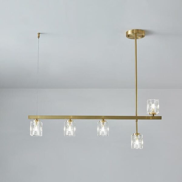 5-Light Crystal Shade Linear Ceiling Light - Image 4