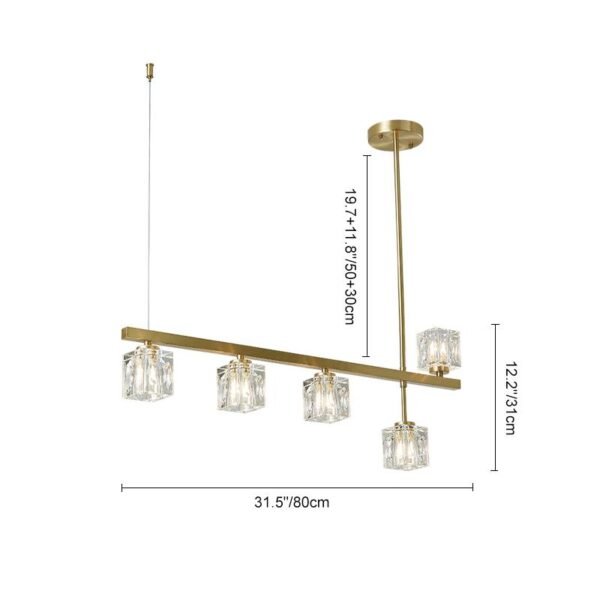 5-Light Crystal Shade Linear Ceiling Light - Image 11