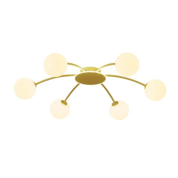 6 Light Glass Branching Sputnik Flush Mount Ceiling Light - Image 3