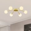 6 Light Glass Branching Sputnik Flush Mount Ceiling Light