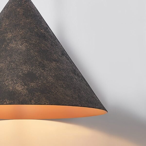 Black Carbon Steel Cone Pendant Light - Image 5