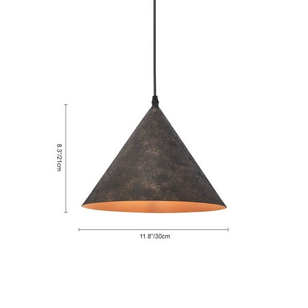 Black Carbon Steel Cone Pendant Light - Image 8