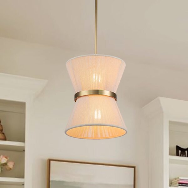 Modern Hourglass Tapered Drum Chandelier - Image 6