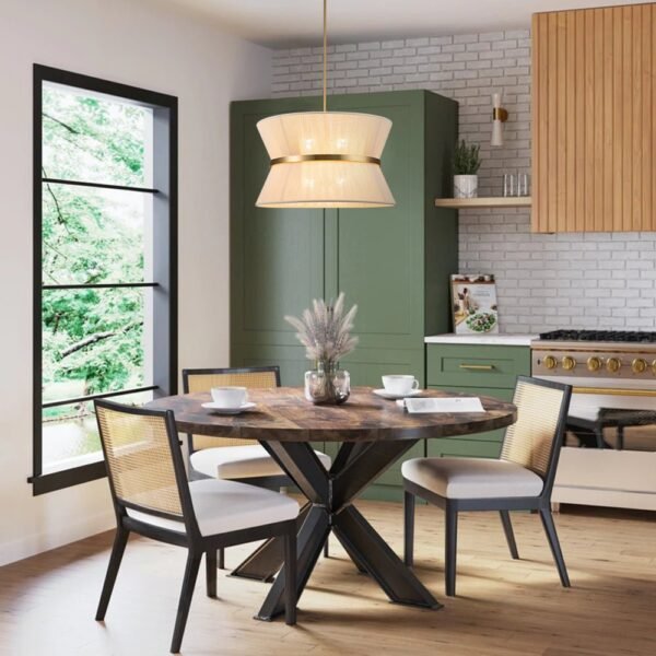 Modern Hourglass Tapered Drum Chandelier - Image 10
