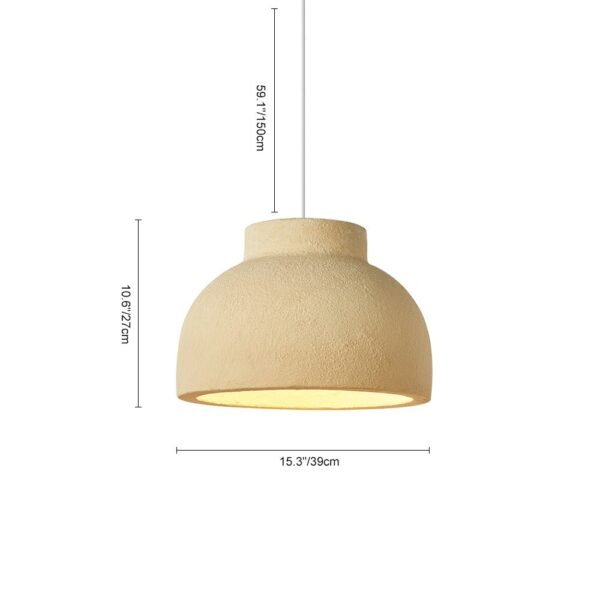 Bowl-Shaped Wabi-Sabi Pendant Lighting - Image 5