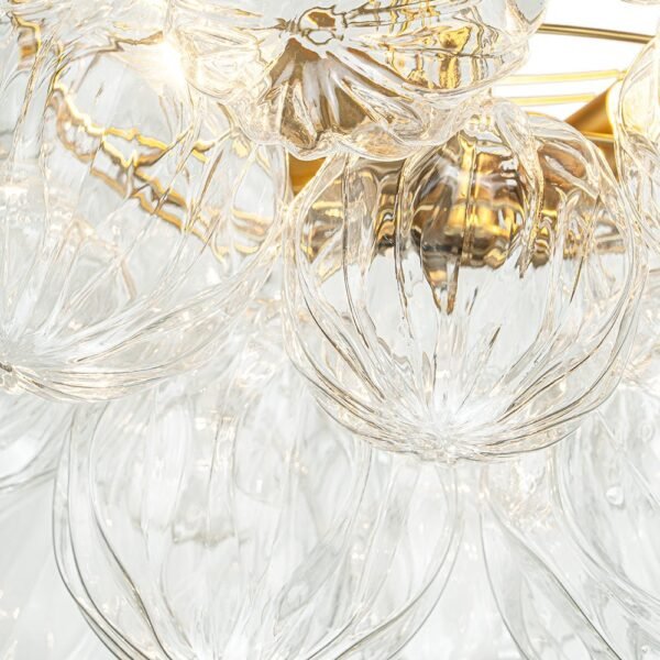 Cluster Petal Glass Bubble Semi Flush Chandelier - Image 16