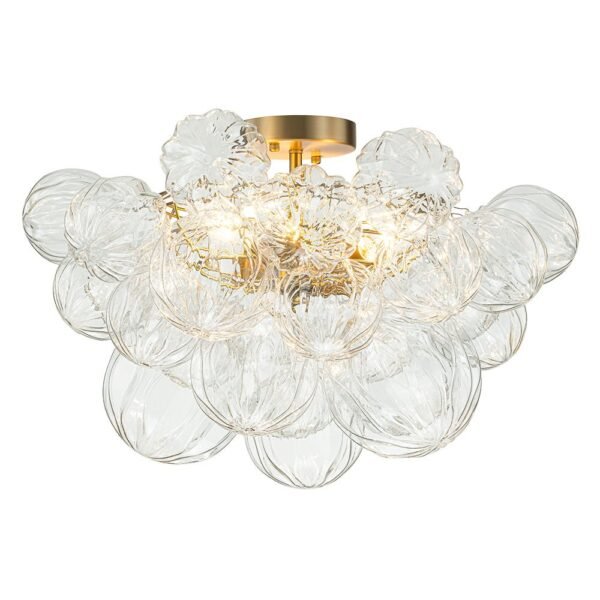 Cluster Petal Glass Bubble Semi Flush Chandelier - Image 6