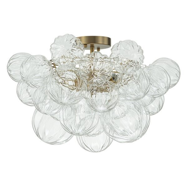 Cluster Petal Glass Bubble Semi Flush Chandelier - Image 12