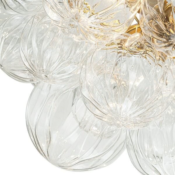 Cluster Petal Glass Bubble Semi Flush Chandelier - Image 13
