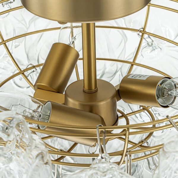 Cluster Petal Glass Bubble Semi Flush Chandelier - Image 18