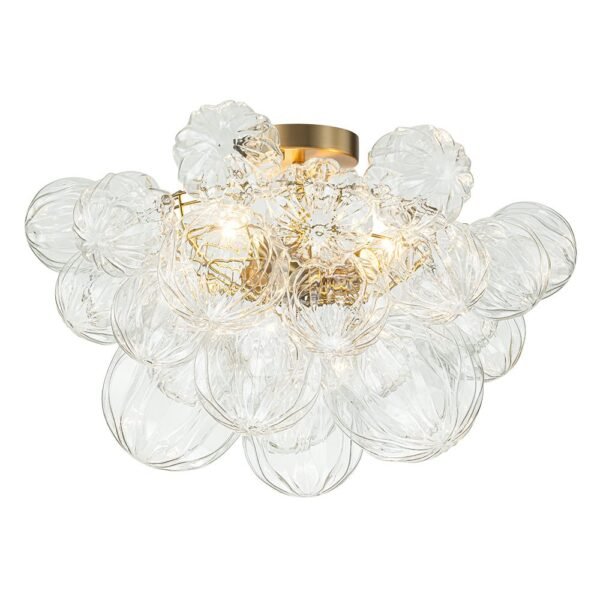 Cluster Petal Glass Bubble Semi Flush Chandelier - Image 9