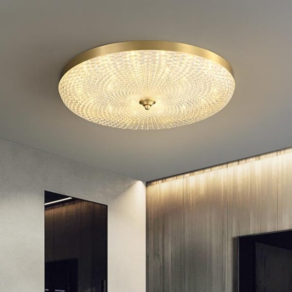 Copper & Metal & Acrylic LED Flush Mount Ceiling Light - Image 3