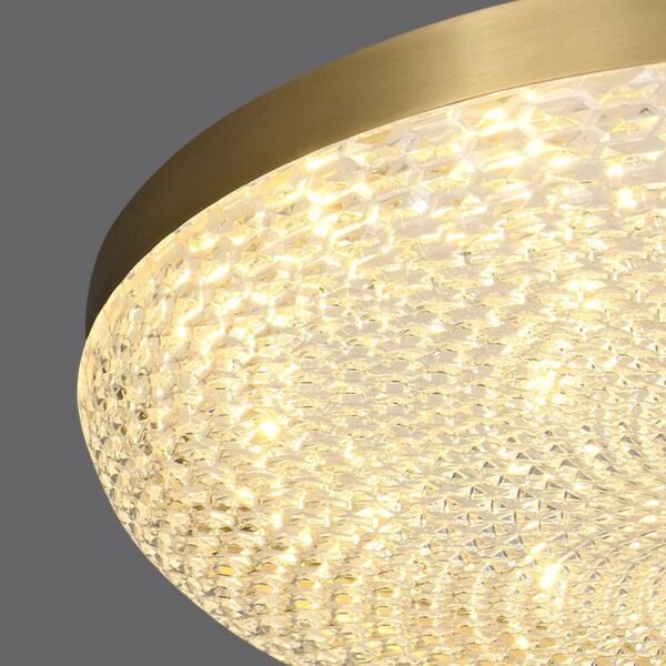 Copper & Metal & Acrylic LED Flush Mount Ceiling Light - Image 9