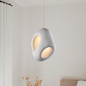 Creamy Eggshell Tone Pendant Light