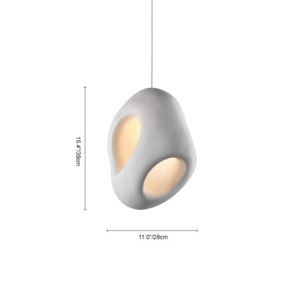 Creamy Eggshell Tone Pendant Light - Image 9