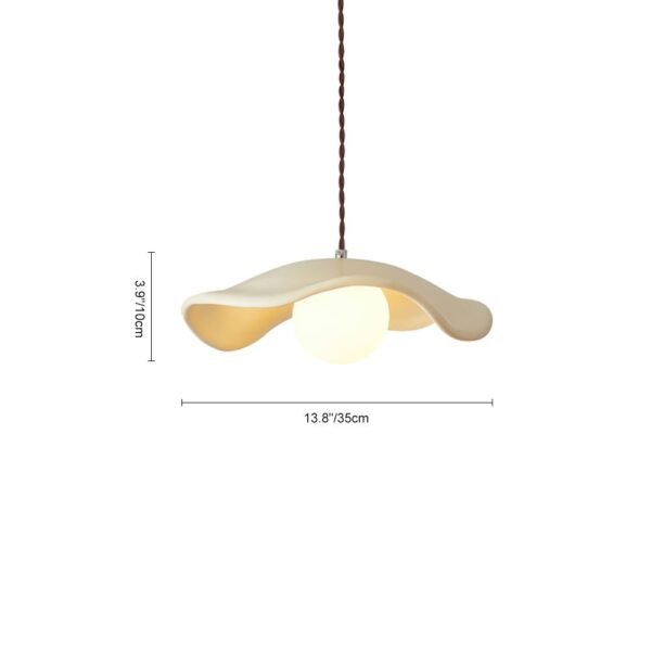 Curved Hat-Shade Ceramic Pendant Light - Image 9