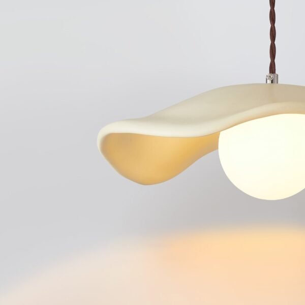 Curved Hat-Shade Ceramic Pendant Light - Image 12