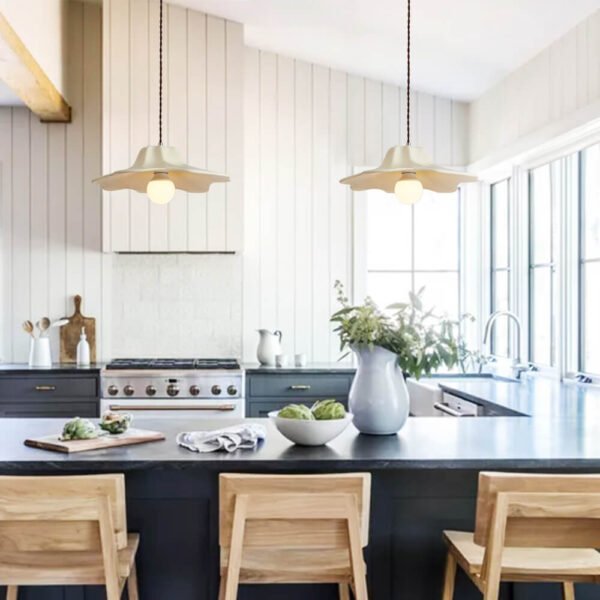 Designer Fluted Shade Ceramic Pendant Lighting - Image 2