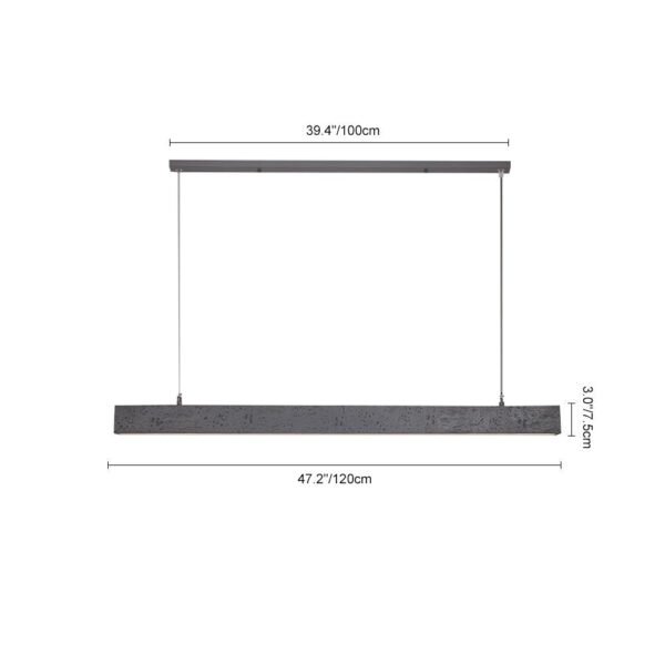 LED Concrete Linear Pendant Light - Image 12