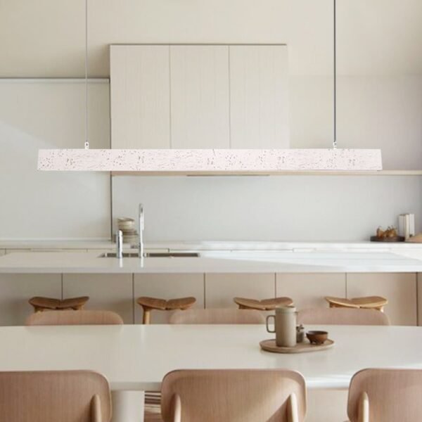 LED Concrete Linear Pendant Light