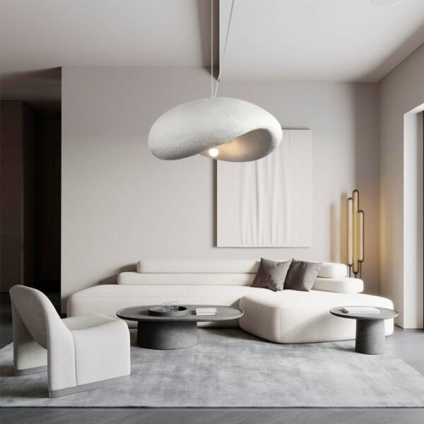 Minimalist Handmade Imitation Roughcast Pendant Light - Image 2