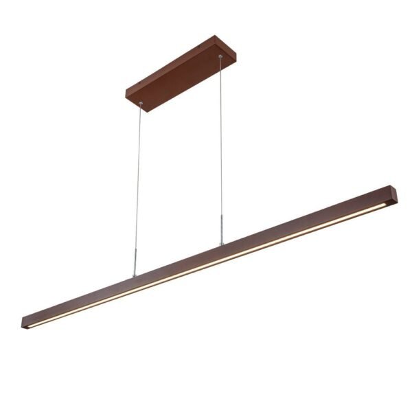 Minimalist LED Wooden Linear Chandelier - Image 4