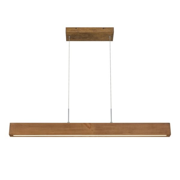 Minimalist LED Wooden Linear Chandelier - Image 5