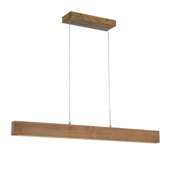 Minimalist LED Wooden Linear Chandelier - Image 7