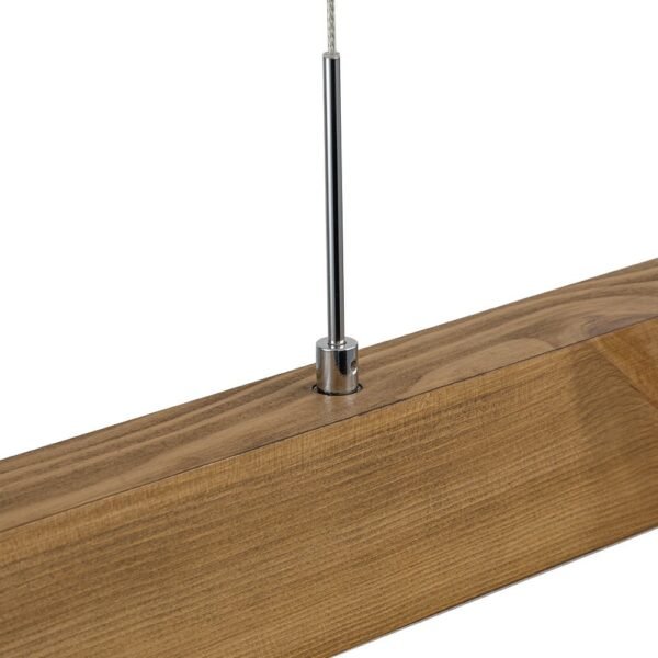Minimalist LED Wooden Linear Chandelier - Image 10