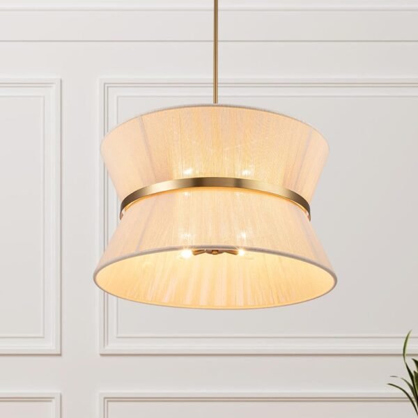 Modern Hourglass Tapered Drum Chandelier - Image 3