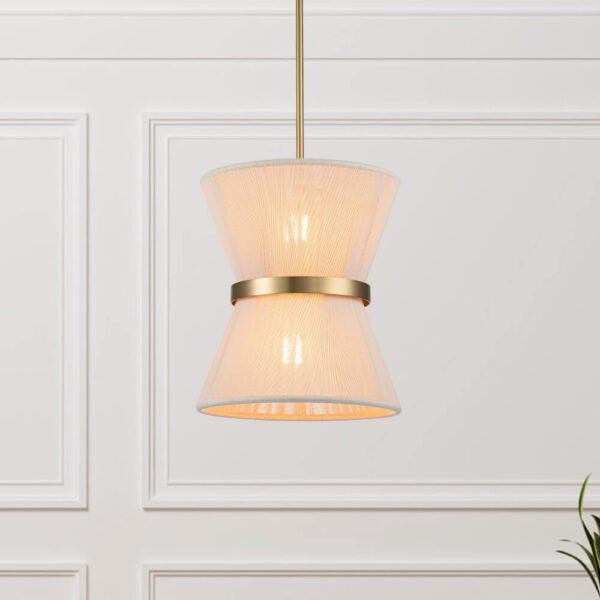 Modern Hourglass Tapered Drum Chandelier - Image 2