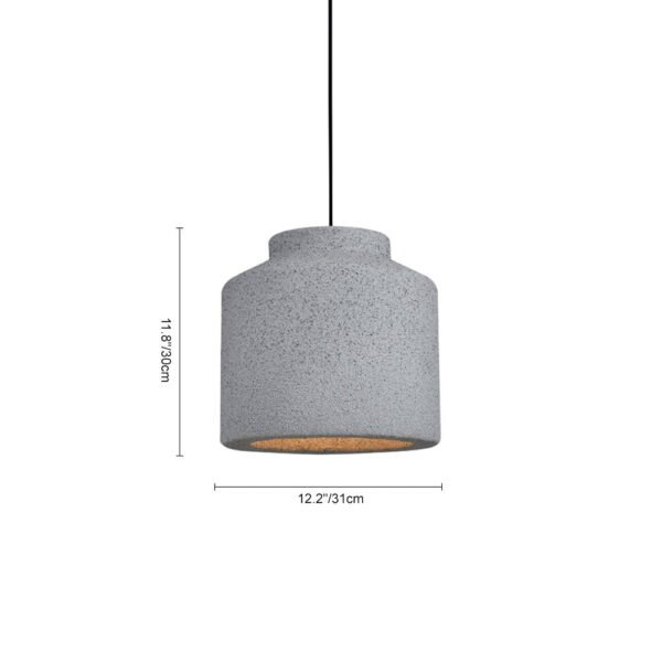 Nordic Earthen Jar Style Cylinder Pendant Light - Image 10