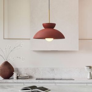 Resin Dome Ceramic Pendant Light