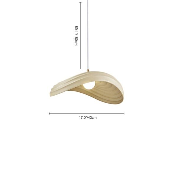 Unique Layered Shape Curved Pendant Light - Image 6