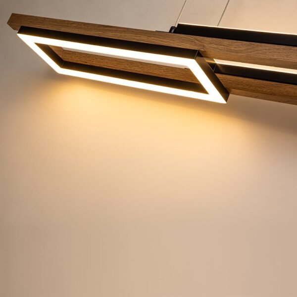 Wooden LED Linear Island Chandelier - Image 16