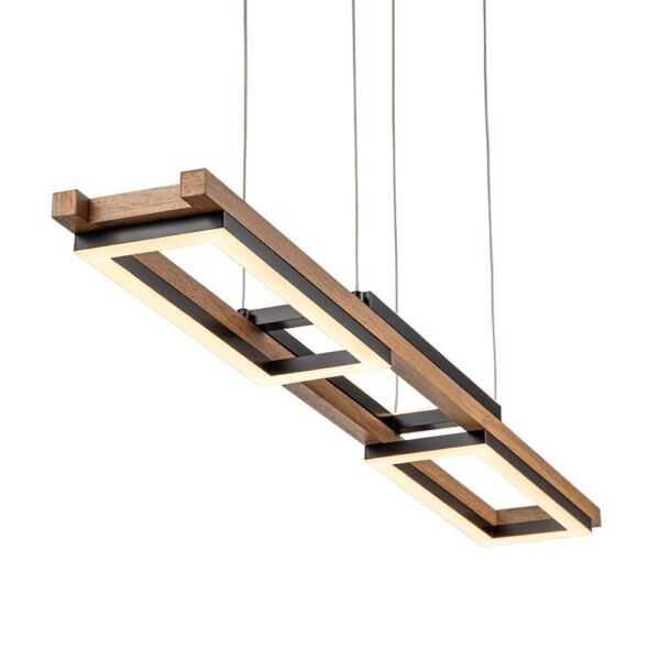 Wooden LED Linear Island Chandelier - Image 9